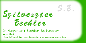 szilveszter bechler business card
